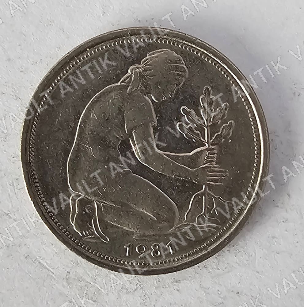 West Germany (FRG) 50 Pfennig Coin — Obverse